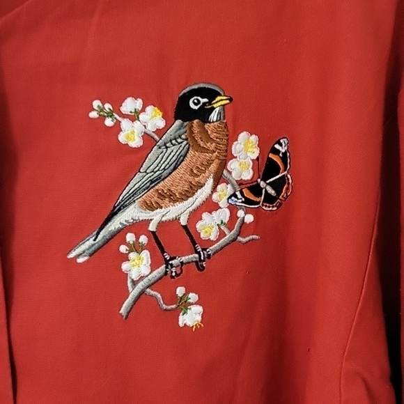 VTG NATIONAL WILDLIFE FEDERATION Mandarin Collar Nehru Topper Novelty Shacket - Picture 5 of 8